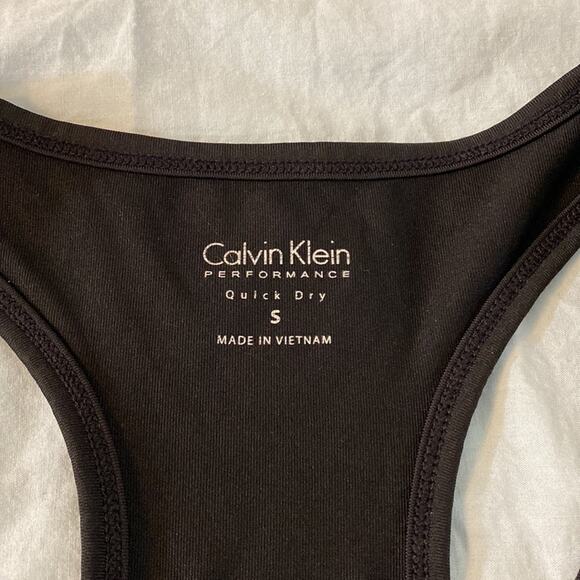 Calvin Klein Performance Black/Gray Racerback Top Size Small - Picture 3 of 8